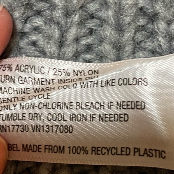 Cable Knit Open Front Cardigan Charcoal Grey - Picture 4 of 6